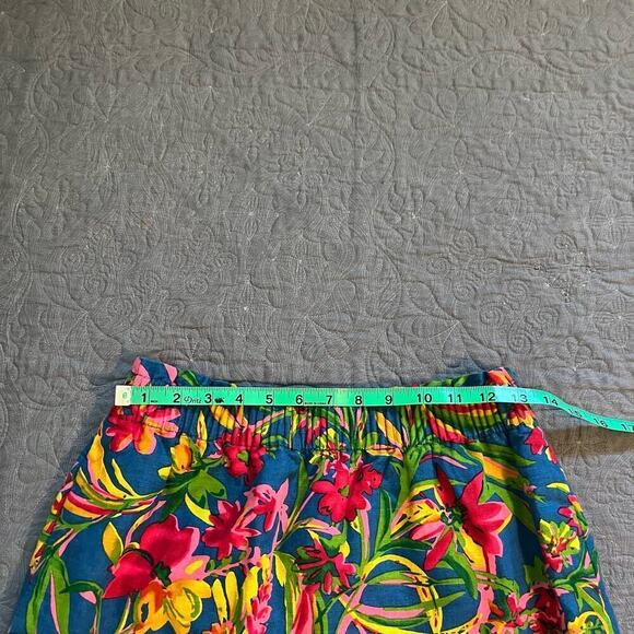 J.Crew tropical bright floral pull on linen blend skirt size 4 - Picture 8 of 9